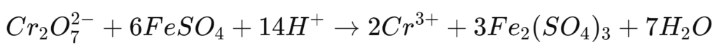 Reduktion von Chrom(VI) zu Chrom(III) mit Eisen(II)-Sulfat