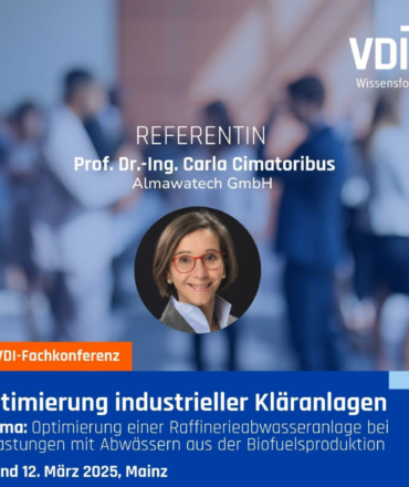 ALMAWATECH bei der 10. VDI-Konferenz "Optimierung industrieller Kläranlagen"