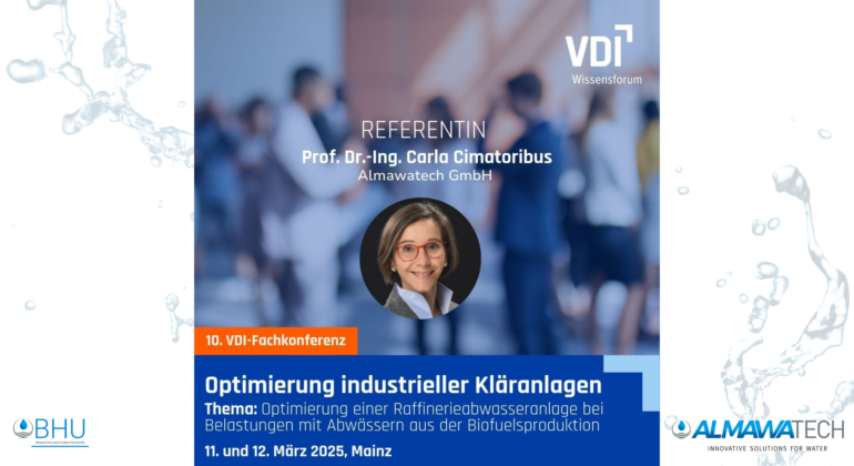 ALMAWATECH bei der 10. VDI-Konferenz "Optimierung industrieller Kläranlagen"